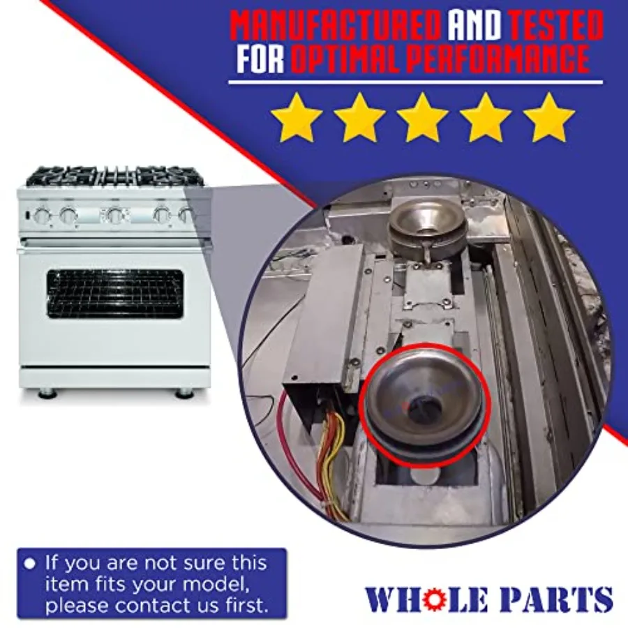 Whole Parts Top Front Burner Assembly Part# PA080037 - Replacement and Compatible with Some Viking Ranges