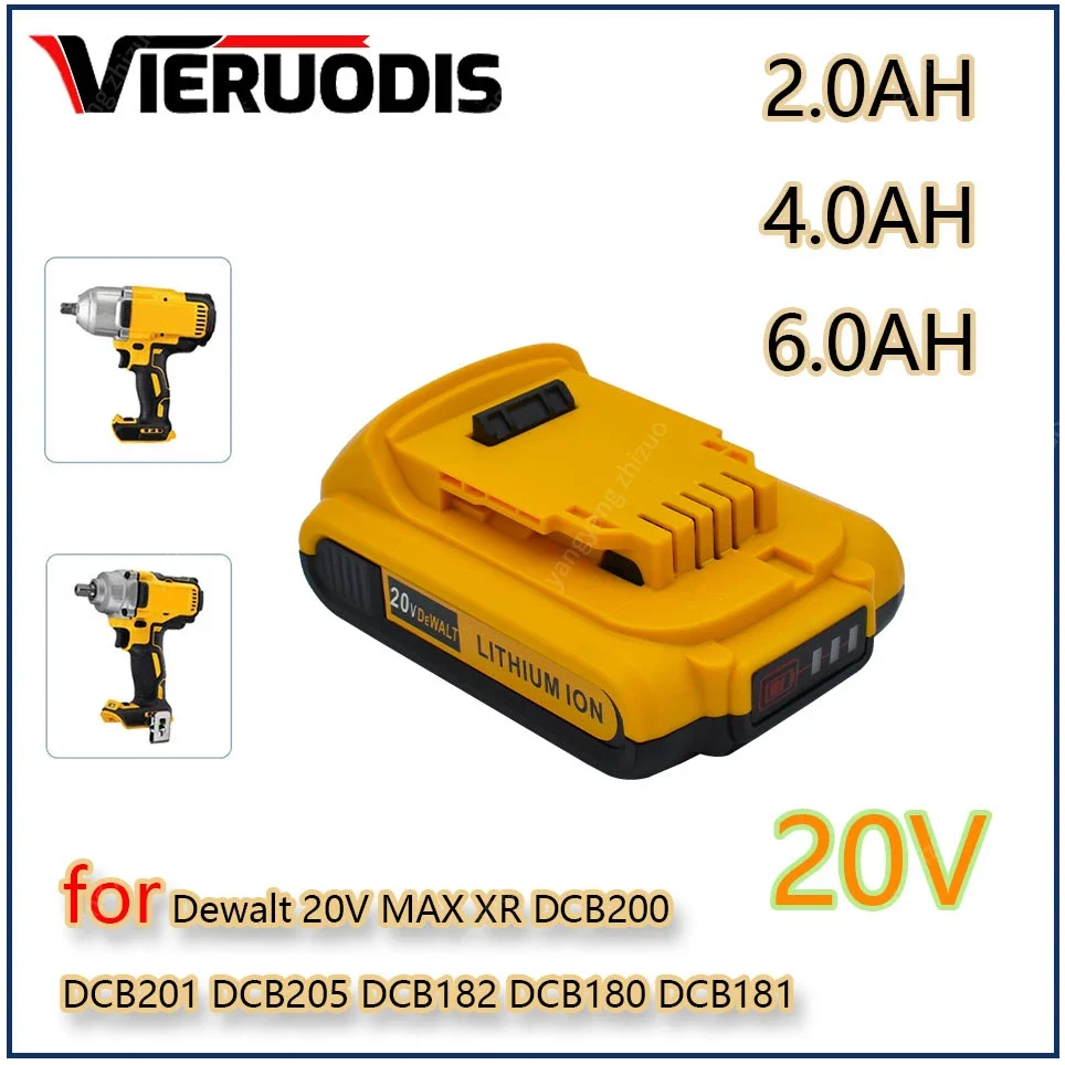 

20V Electric Eplacement Battery 3000mAh/4000mAh for 18V/20V for DeWalt Tools DCB205 DCD74 DCB201 DCG412 DCD740 DCB203 Etc