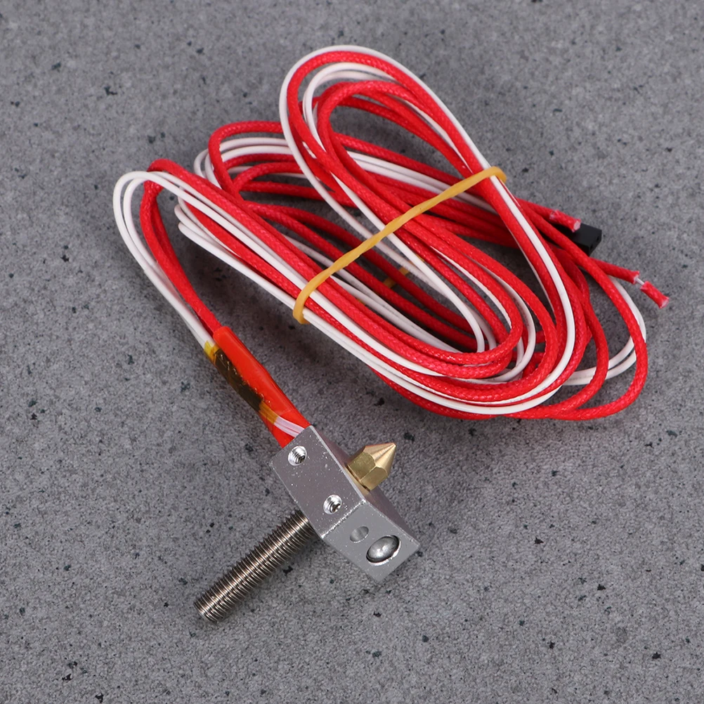 

2 Pcs Heating Kit 3d Printer Nozzle Parts Ender Spare Accessories Printers for Filament Extruder Blocks Hot &