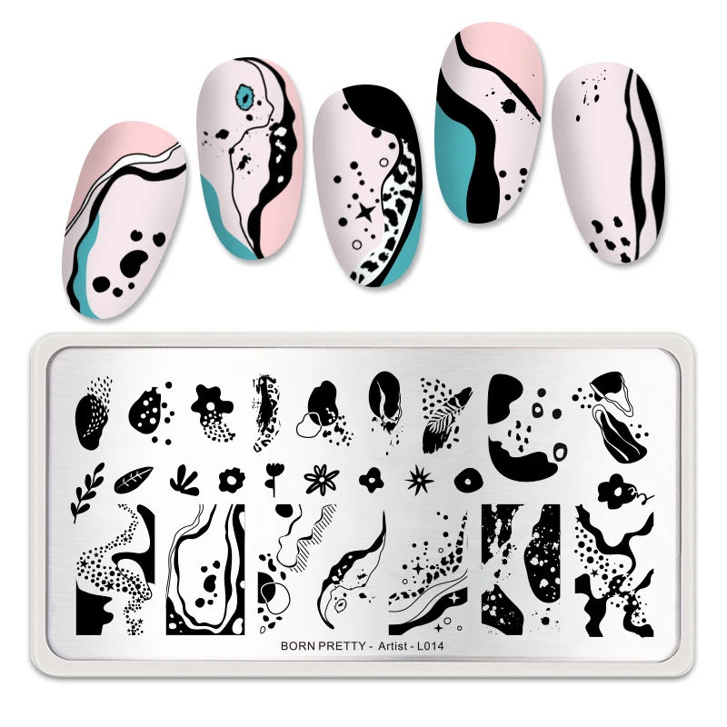 BORN PRETTY Artist Nail Stamping Plates Fashion Design DIY Nail Art Image Print Plates Stainless Steel Manicure Stencils Tool