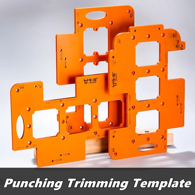 Arc Radius Trimming Wardrobe Embedded No Handle Slotting Switching Socket Drilling Hole Locator Multifunctional Opening Template
