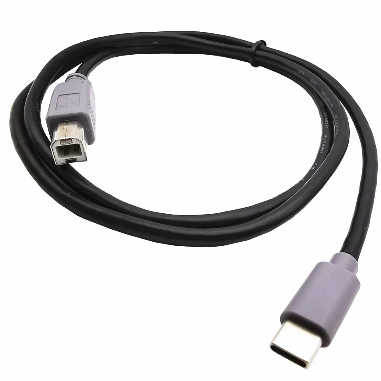 USB-C USB 3.1 Type C Male Connector to USB 2.0 B Type Male Data Cable for Cell Phone&Printer&Hard Disk 1m