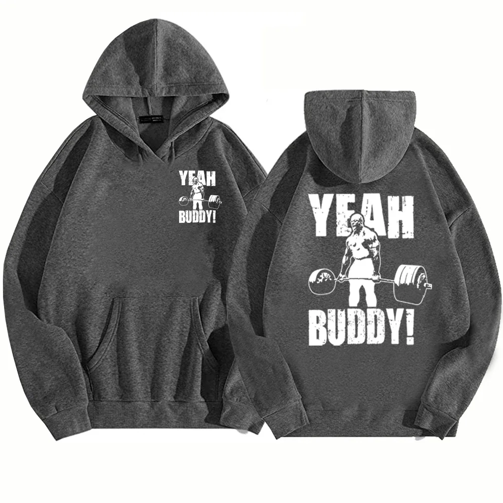 Ronnie Coleman Yeah Buddy Hoodie Ronnie Coleman Hoodie Gym Hoodie Unisex Winter Warm Pullover Tops Streetwear