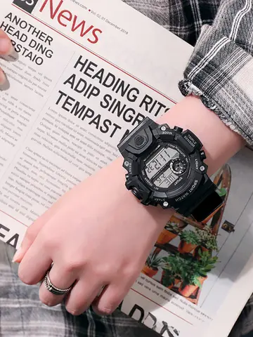 Male and female sports electronic watch, children's fashion alarm clock, student watch