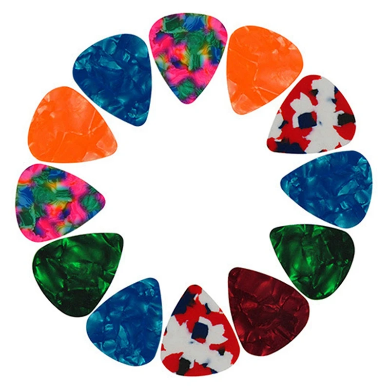 Quality 20 Pcs Guitar Accessories Color Guitar Picks Celluloid Picks 0.46Mm Thickness For Folk Guitars