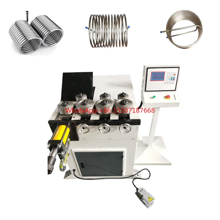 7 Rollers Tube Bender Helical Tubular Heater Element Making Machine For Spiral Or Coil Shape Heat Exchange Cooling