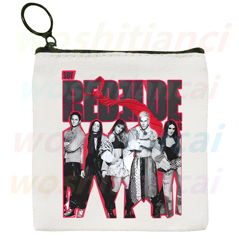 Rebelde RBD Canvas Purse Canvas Small Square Bag Key Storage Card Cartoon Coin Bag