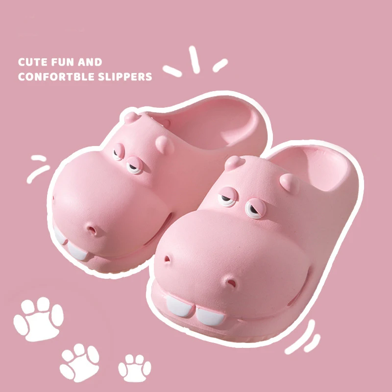 

Женские тапочки Hippo: домашние, летние, из ЭВА, милые мультяшные, дизайнерские, для дома и улицы, пляжные шлепанцы, мягкие, нескользящие