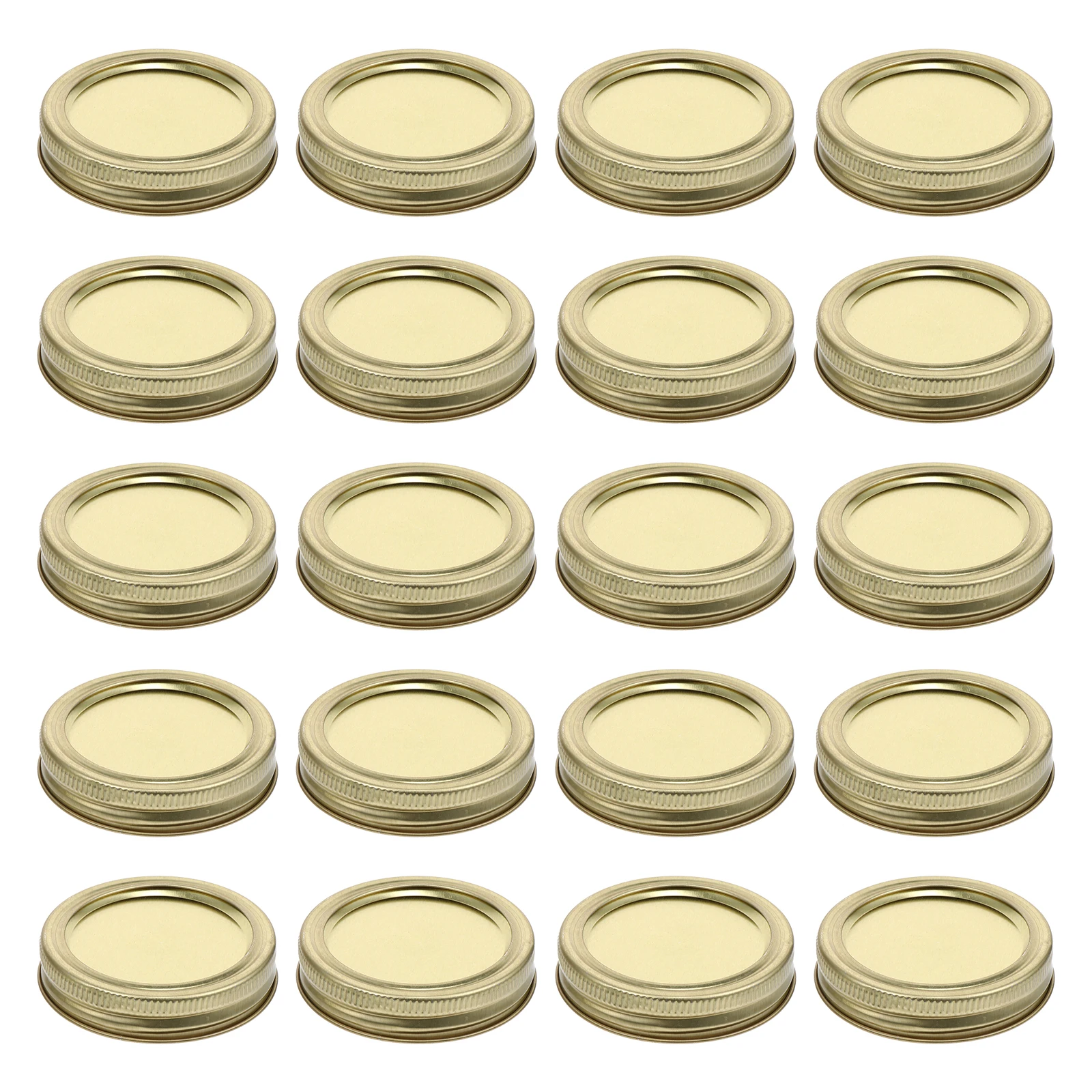 

20pcs Mason Tinplate Lid Lids Tinplate Stainless Steel Airtight Sealing Protective Accessories 7cm Caliber Durability