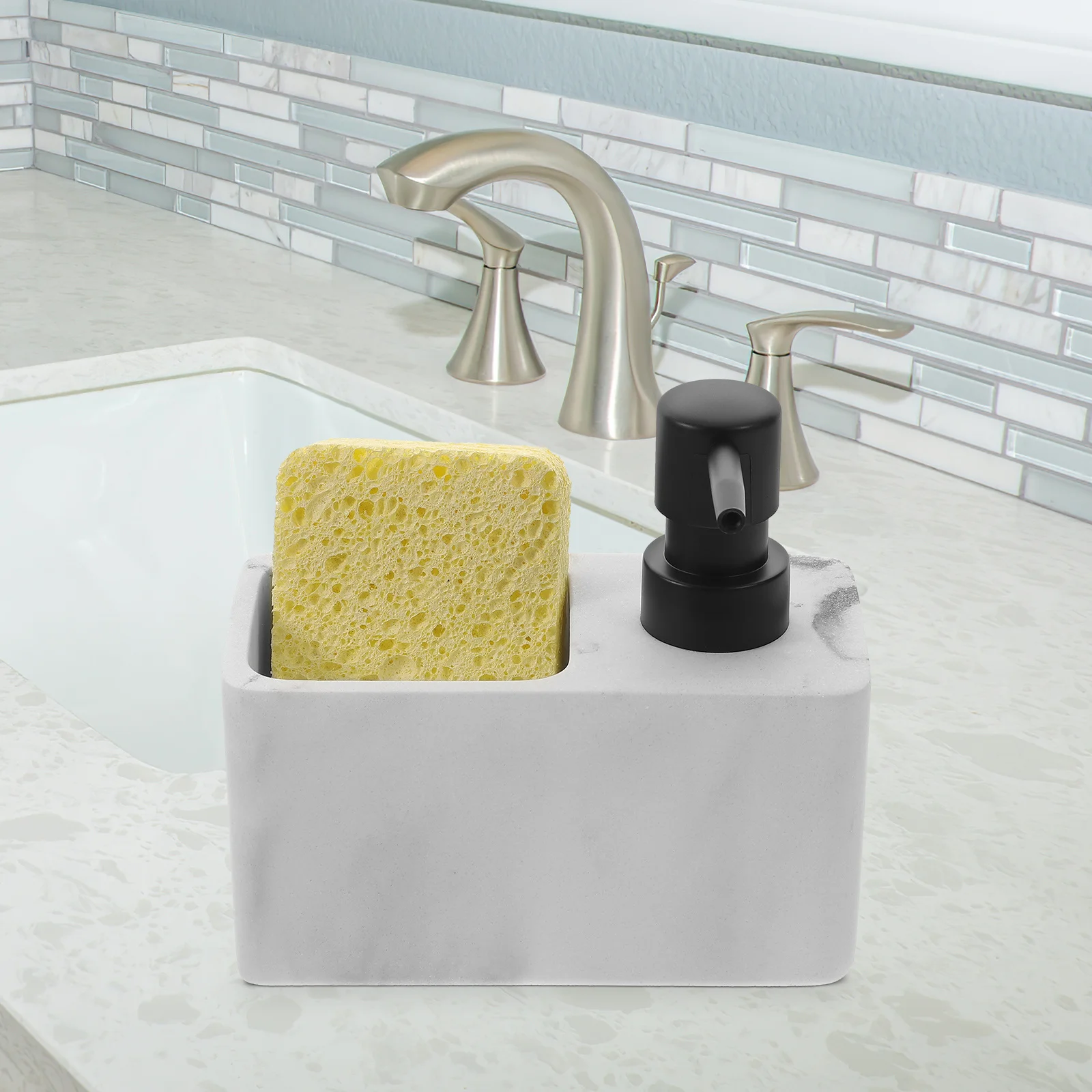 

1Set Press Pump Lotion Bottle Soap Dispenser Liquid Container with Storage Rack for Bathroom Kitchen Home Office