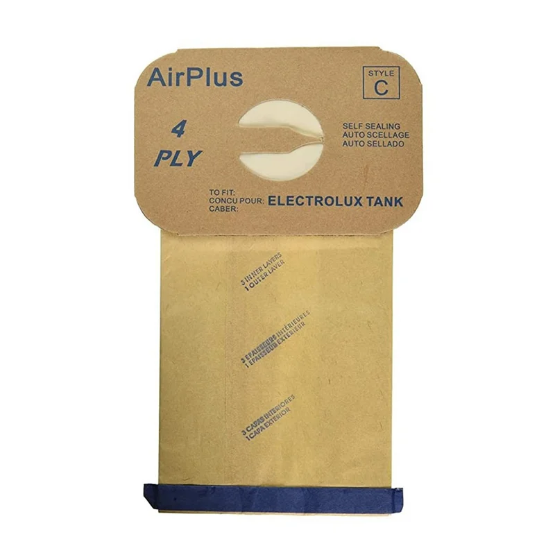 -MEOF 25 قطعة استبدال نمط C 4-PLY أكياس لإلكترولوكس نوع C علبة المكانس قطع الغيار