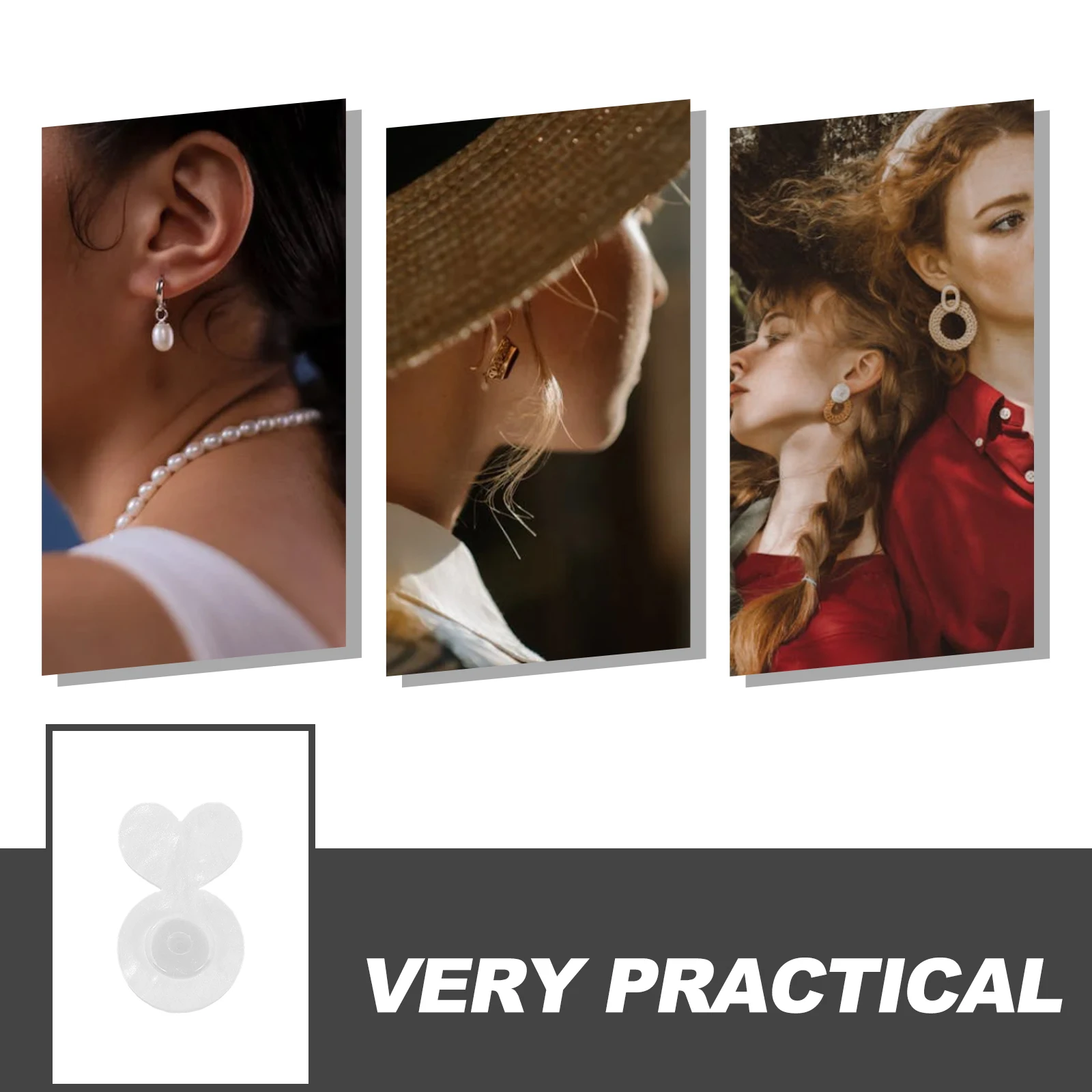 

20pcs Earring Backs Silicone Lightweight Durable Smooth Safe Skin Pliable Comfortable Large Quantity Jewelry Accessories DIY