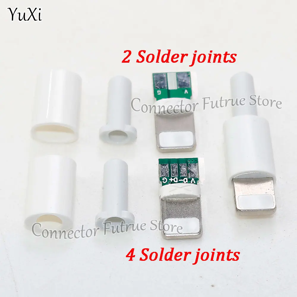 1/5 Sets USB For iphone Male Plug With Chip Board Connector Welding Data OTG line interface DIY Data Cable Adapter parts