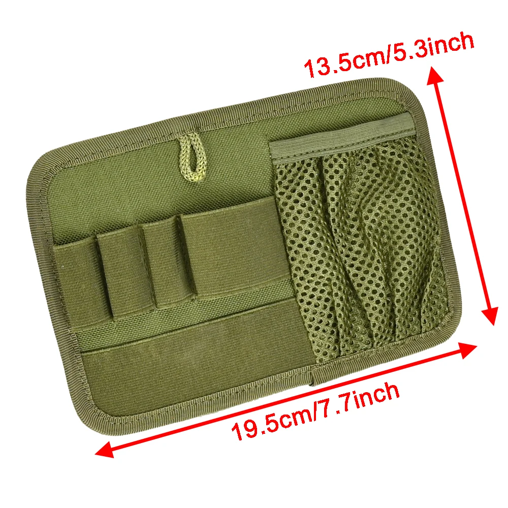 Tactical Mesh Bag Insert Modular Panel Organizer Utility Admin Pouch Hook Fasteners Key Holder Compact Translucent Grid Pocket