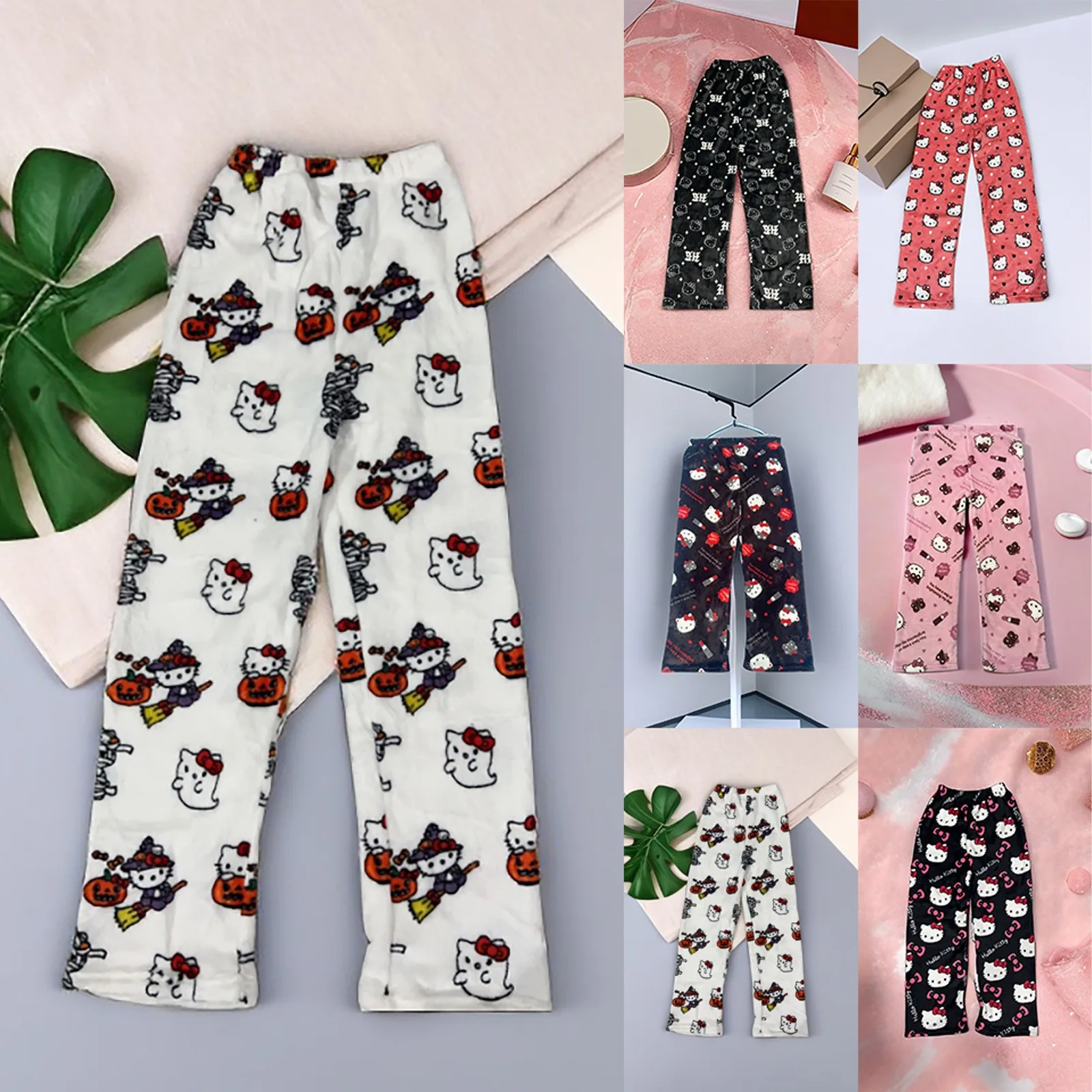 Pajama Pants For Women Flannel Pants For Women Cartoon Casual Home Pants Autumn And Winter