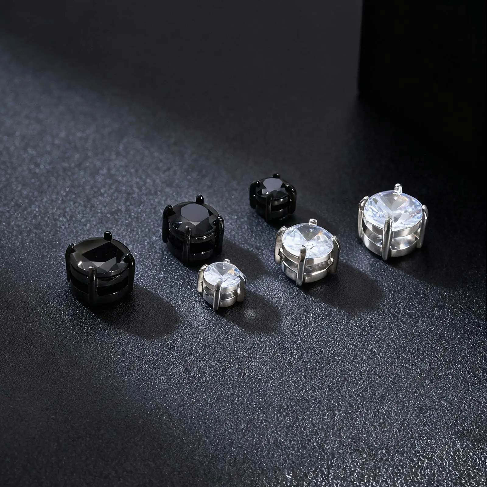 Punk Runde Zirkon Magnetische Ohrstecker Clips Nicht Piercing Edelstahl Kleine Ohrringe für Frauen Männer Modeschmuck ﻿ – Detail 5