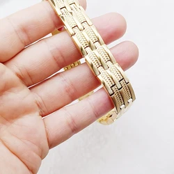 Wholesale USA Hypoallergenic Man Jewelry Golden Fashion Jewelry Men's Bracelets Wedding 316L Stainless Steel Magnetic Bracelet