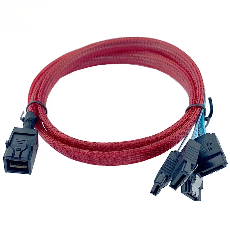 Mini SAS HD 12G SFF8643 To 4 SATA Cable Internal SFF 8643 Motherboard Controller To 4 SATA Hard Drive Server Cable