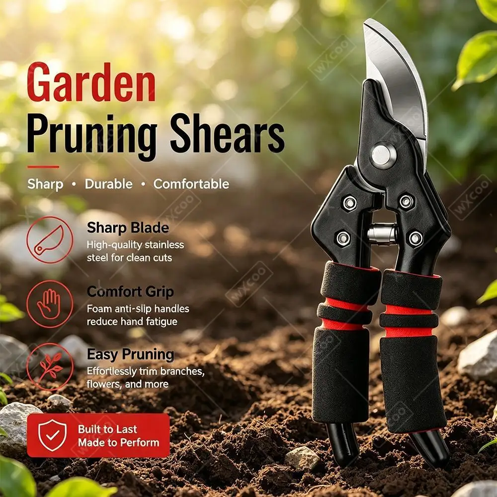 Professional Sharp Bypass Pruning Shears   Garden   Scissors   for   Flower  Branch  Cutting  High  Carbon  Steel  Blade