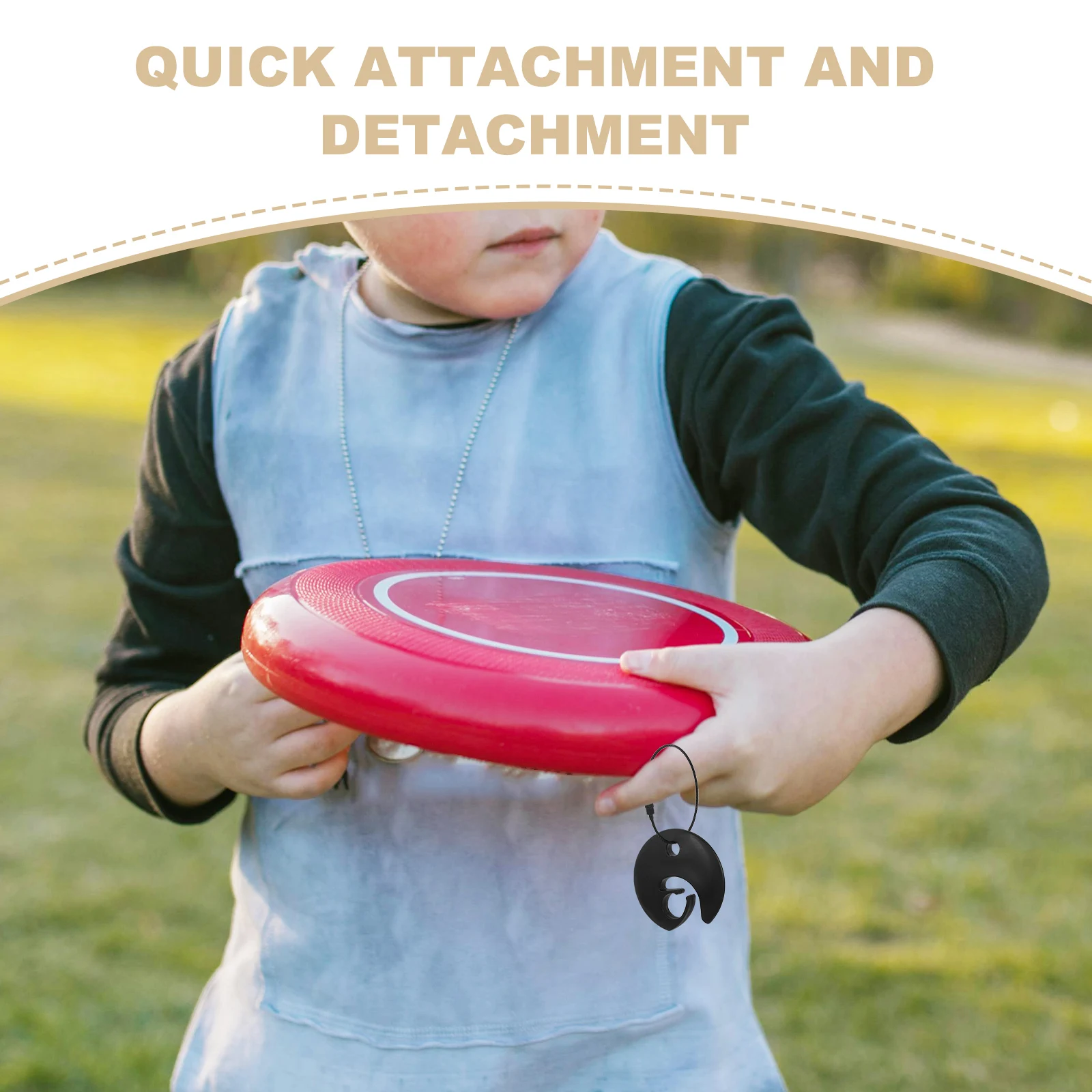 2 قطعة مشبك القرص الطائر المحمول مع كابل قرص رياضي عقد كليب ملحقات النشاط الخارجي مرفق قوي وآمن #6