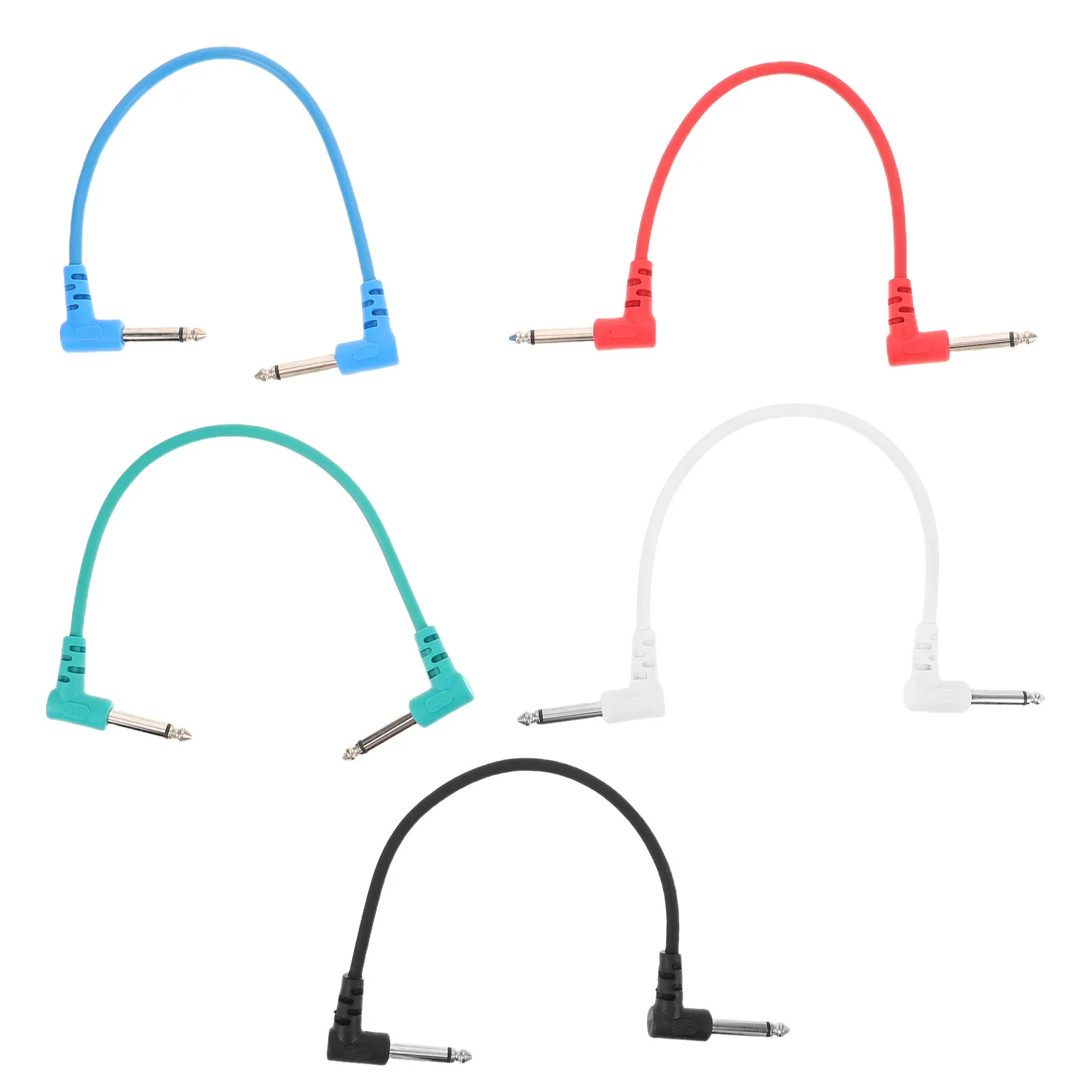 5Pcs Guitar Effect Pedal Connection Cable 30Cm Reliable Flat Patch Cord Minimal Signal Loss for Pedalboard Use