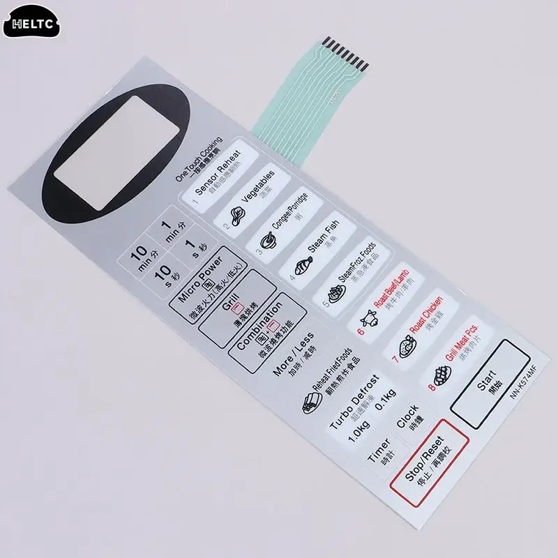 1pcs Membrane Switch Microwave Oven Accessory Panel NN-K574MF Membrane Switch Touch Switch Control Button Replacement Parts