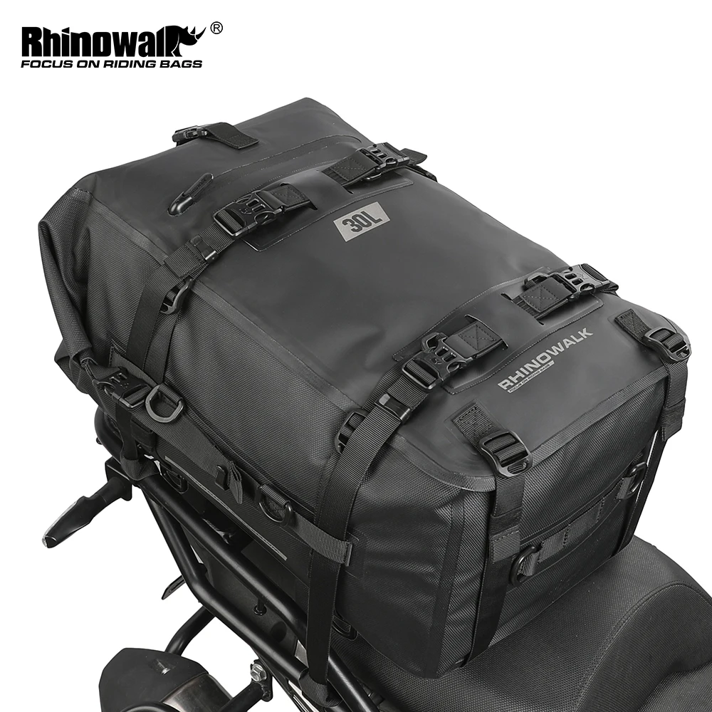 

Rhinowalk Motorcycle Rear Seat Bag Waterproof Bag 8L 15L 30L Motorbike Tail Bag Universal Outdoor Pannier Saddle Bag Accessories