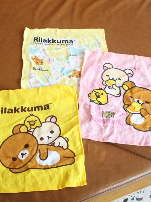 Pure Cotton Soft Towel Baby Face Towel 35CM Lazy Bear Thin Model Universal Home Fabric Square Towel/Bath Towel/Bath Robe