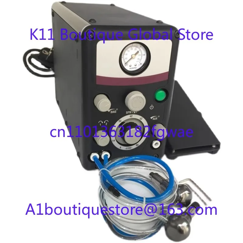 Máquina pneumática de gravação de joias 220V, equipada com micro gravura de cabeça dupla e peça de mão graver de 400-8000 RPM