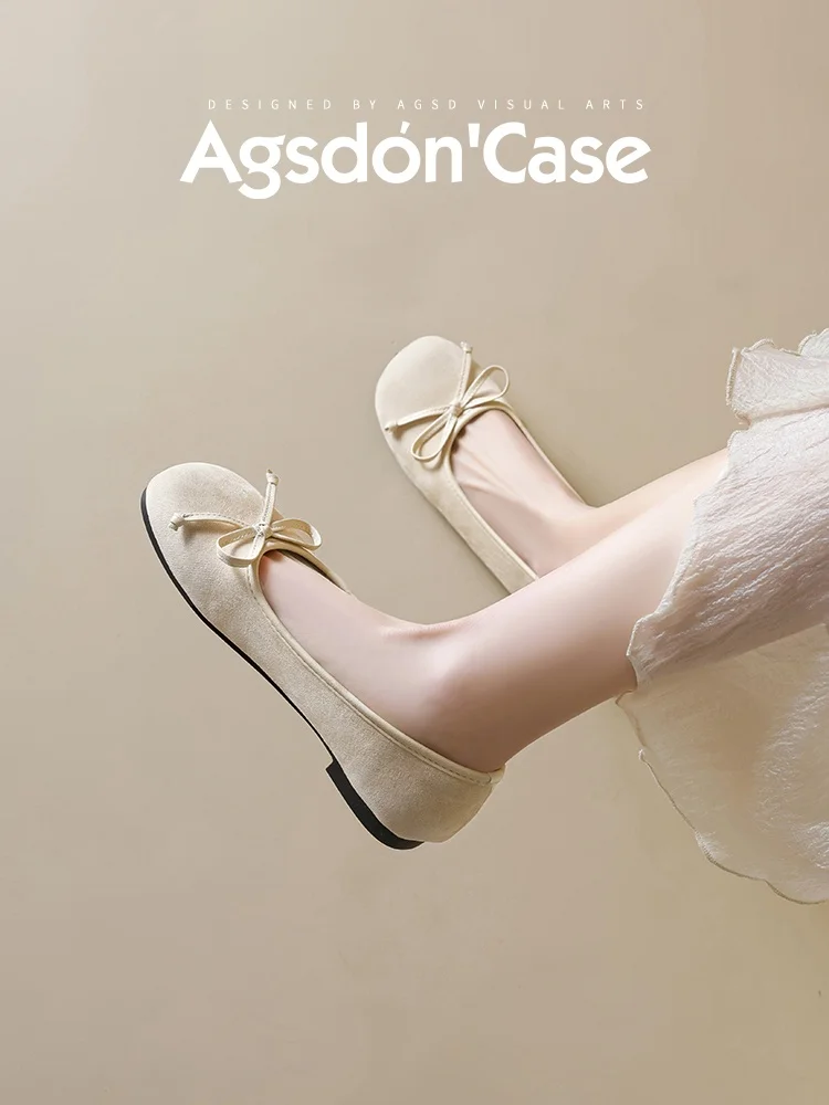 agsdon-バレエフラットシューズ女性の夏の新しいスタイルメリージェーン妊婦靴スリッポンラウンドトゥ厚いヒール滑り止め