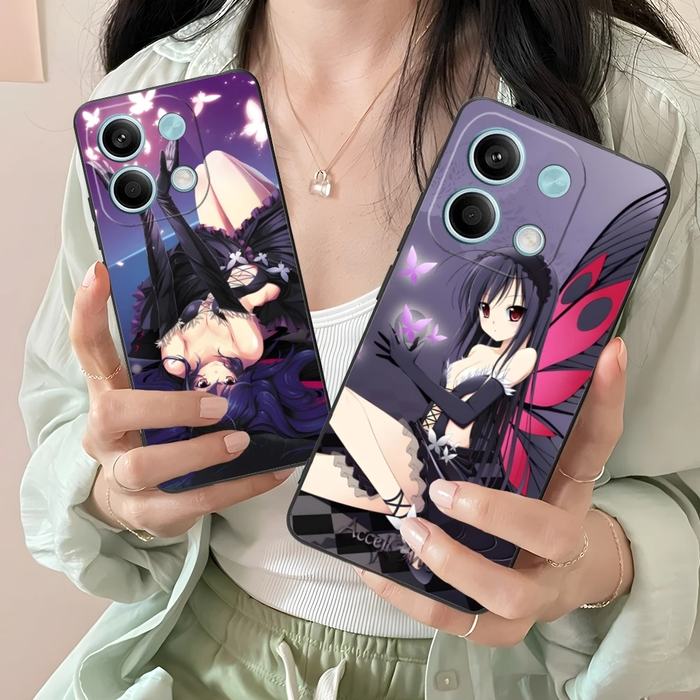 Accel World Kuroyuki hime Mobile Phone Case for Xiaomi Redmi Note 13 12 11 10 9 8 7 6 S A Pro Lite Plus 5G Black Cover Shell