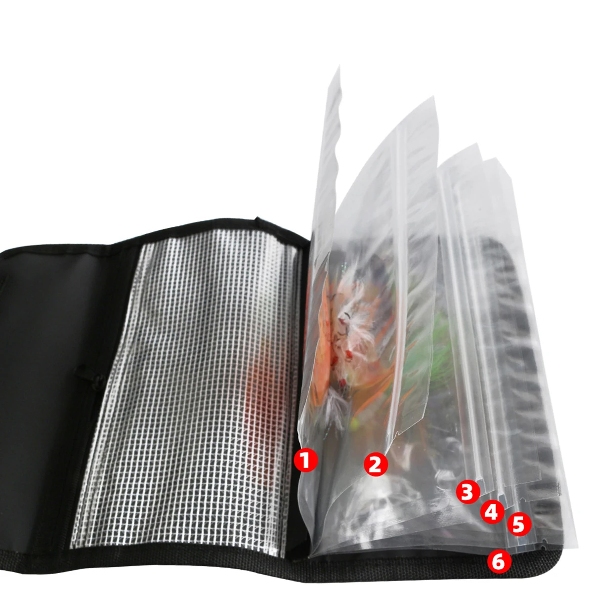 

1pc Portable Waterproof Fishing Gear Bag Bait Soft Organizer Tackle Binder PVC Durable Wear Resistant Outdoor Storage Practical