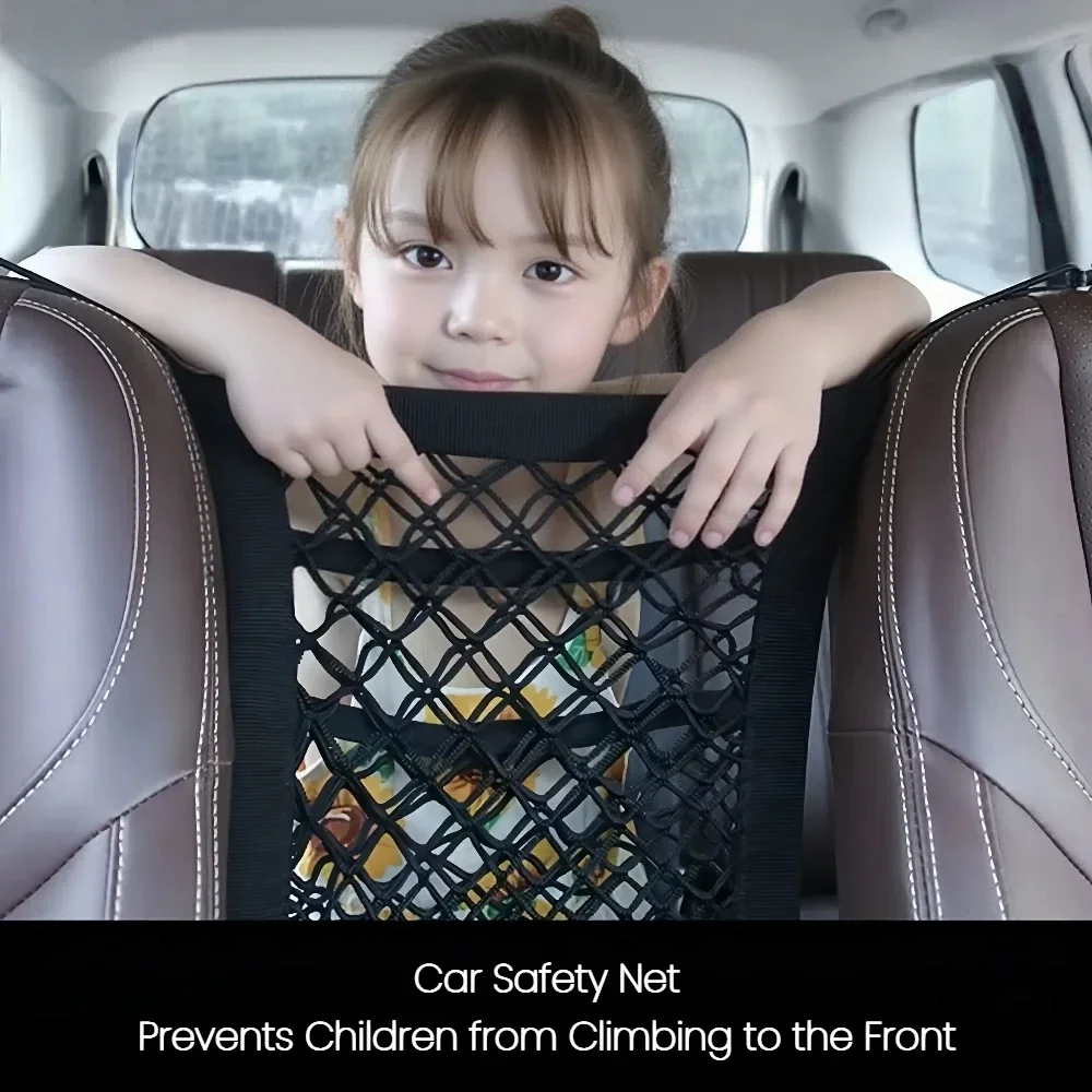 

Универсальный органайзер для наполнителя зазоров в автомобильном сиденье, защищенная от домашних животных сетка для кошек с карманами для хранения, держатель для телефона с защитой от падения, разделительная безопасность детей