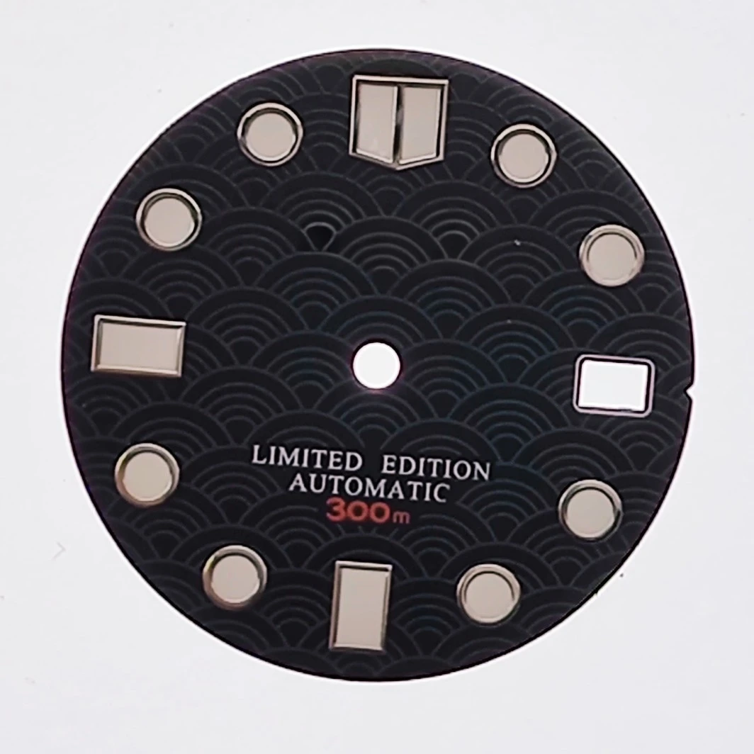 High Quality 28.5mm S Logo NH35 Dial SUB/SKX007 DIal Suitable For NH35/NH36 Movement Green Luminous NH35 Accessories