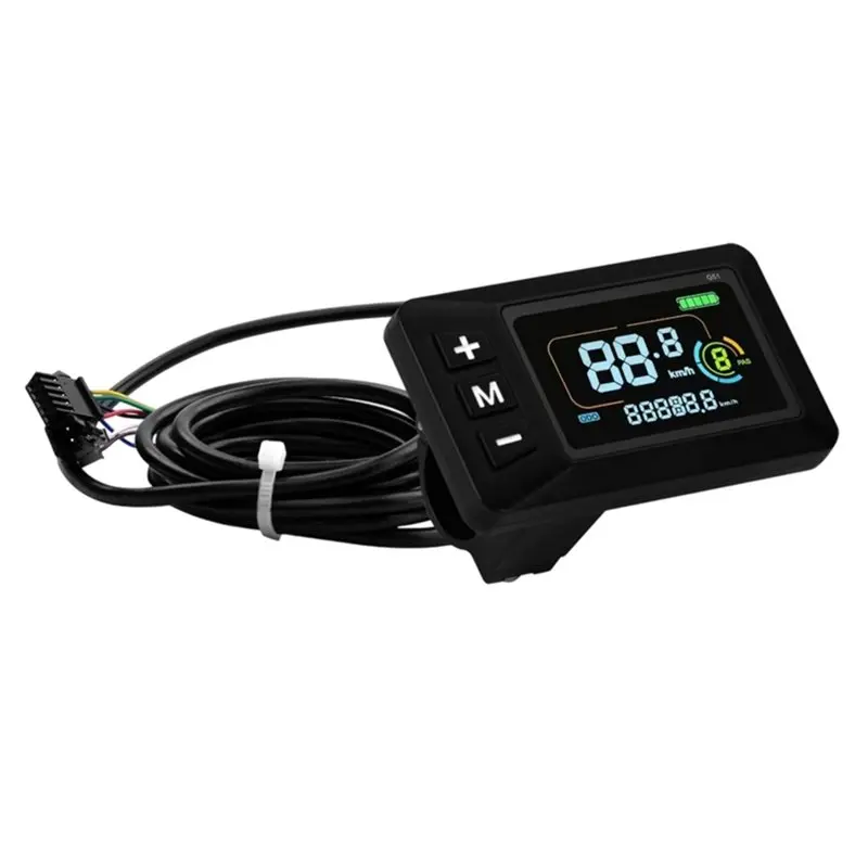 G51 Color Screen Display 24V 36V 48V For Electric Bicycle And Scooter Speed Monitor SM Connector Large LCD
