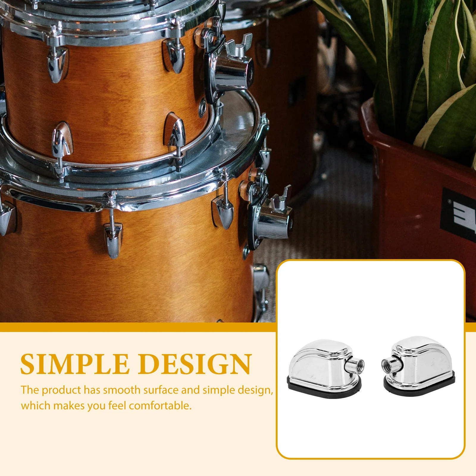 

2Pcs Zinc Alloy Snare Drum Ear Hooks Replacement Claw Lugs for Drum Set Tambourine Tom Accessories Instrument Parts