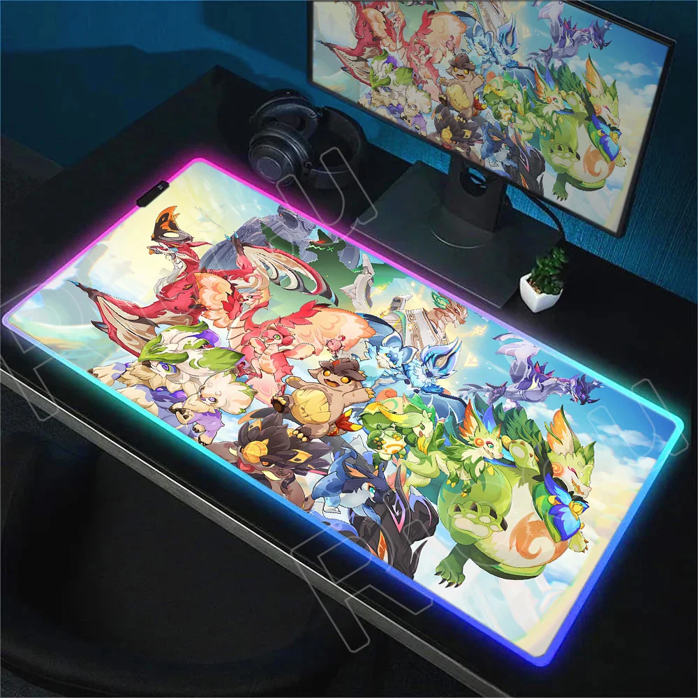 New Cool Wallpaper Genshin Impact Mousepad Large Anime Gaming Mouse Pad LockEdge Thickened Computer Keyboard Cute Table Desk Mat