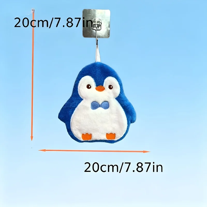 Soft, absorbent, skin-friendly, portable, cute cartoon-themed hanging kitchen and bathroom hand towel