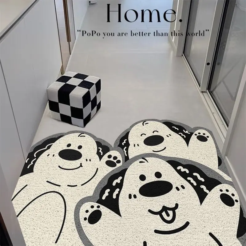 Silk ring floor mat, door mat, home carpet, entrance door mat, can be cut, dirt resistant vertical version