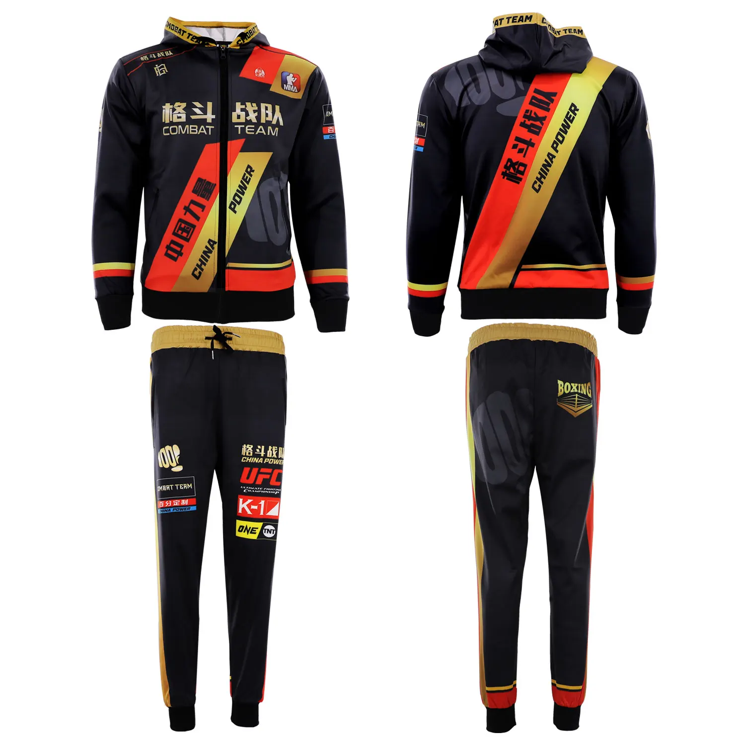 

comprehensive sports suit, Muay Thai Jiu Jitsu, mixed martial arts training, pants, hoodie, casual quick drying polyester MMA