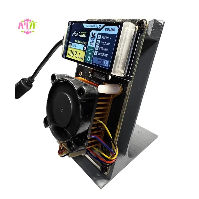 

A47F-Nerdaxe Nerdminer Vertical Miner 500Gh/S BM1366 ASIC Chip Solo Lottery BTC Miner Bitaxe Lottery Mining Miner