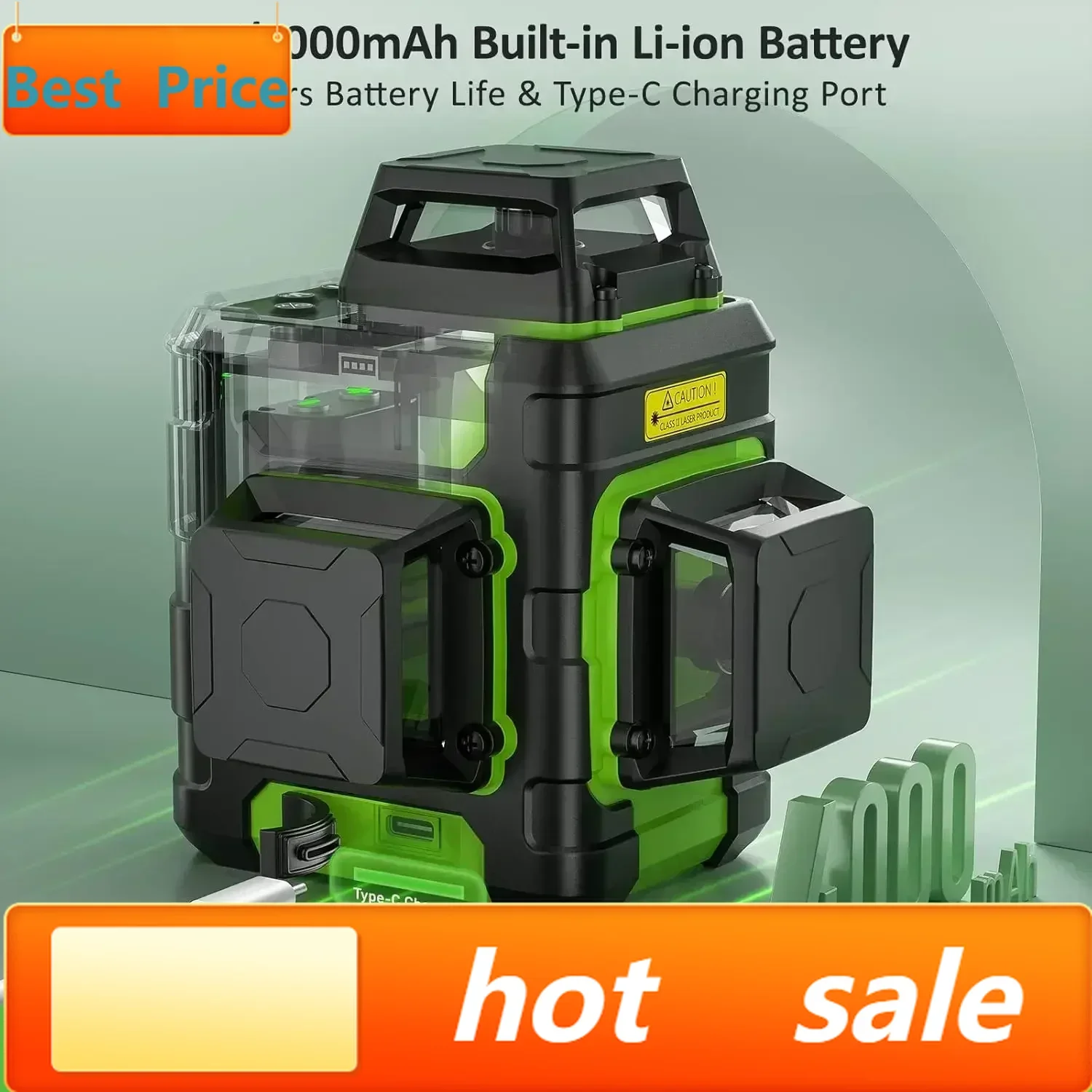 

BestsellerLaser Level 360, Self Leveling Rechargeable Green Beam for Construction with Pulse Mode, Strong Magnetic Bracket