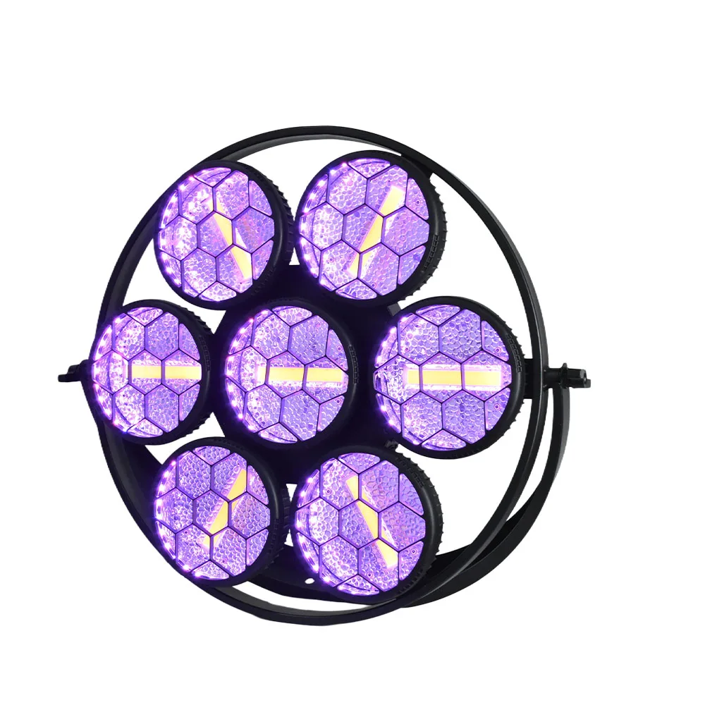 New Round Retro Stage Light 7eyes Cob  Background Wash Effect Disco Lighting DJ Equipment for Concert Club Bar