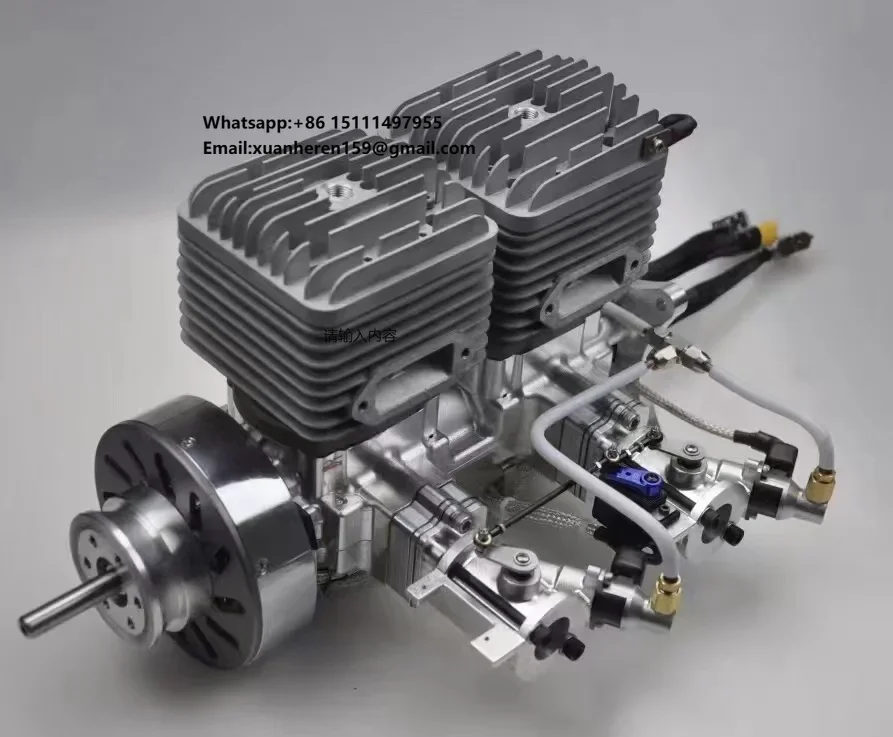 Drone Engine UAV 64cc Twin Heavy Engine With Electronic Ignition and Electricity Generation Motor ZLD