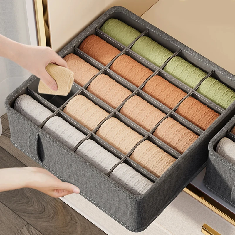 PP fabric drawer organizer, storage boxes for socks, bras, and underwear sorting 2