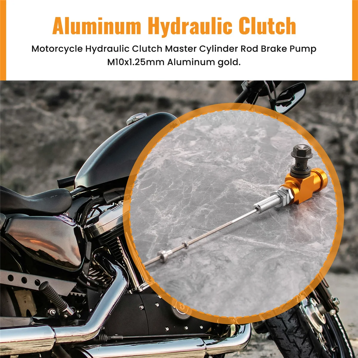 

# 74K автомобильные детали и аксессуары, мотоциклетный гидравлический стержень сцепления, тормозной насос M10x1,25 мм, золото, золото