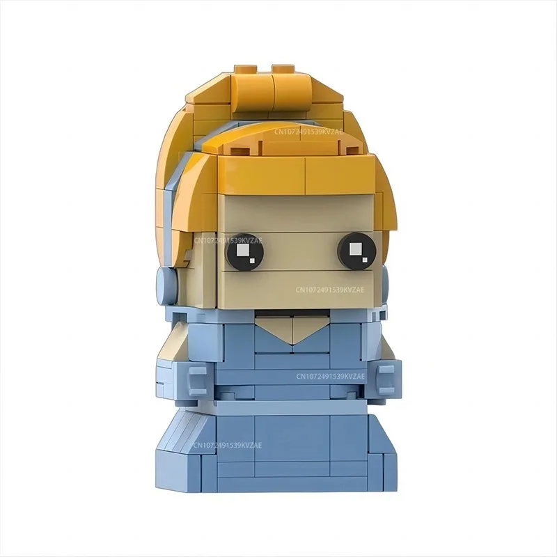 MOC  Anime Figures Brickheadz Building Blocks Fantasy Girl, Sister Characters Anime Model Brick Christmas Gift, Holiday Gift