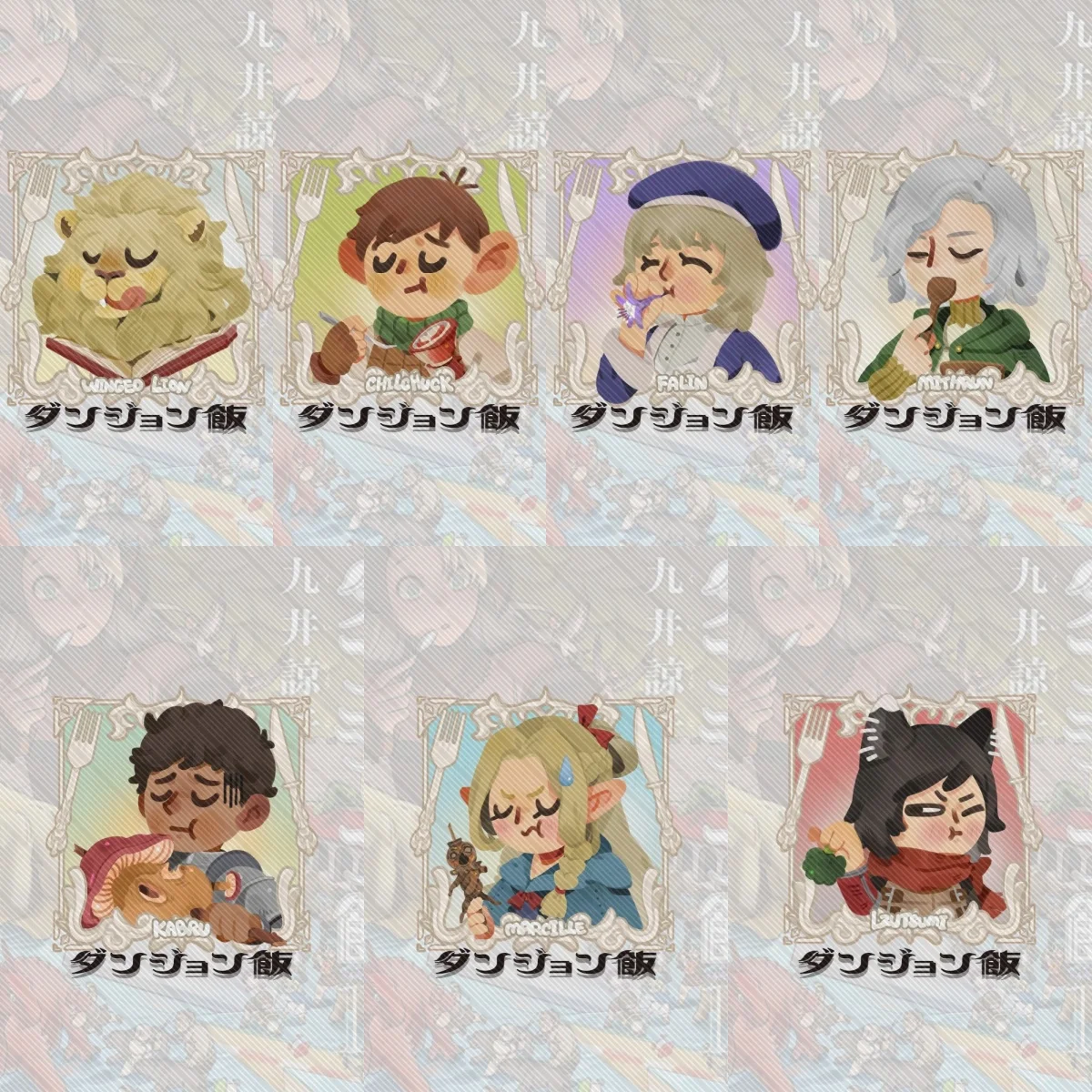 Anime Dungeon Meshi 10CM Acrylic Stand Model Cosplay Characters Ornament Accessories Christmas Gifts