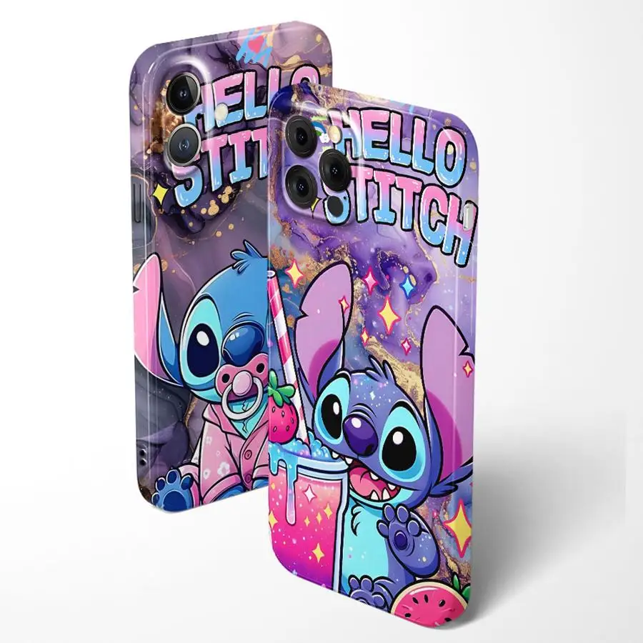 حافظة لهاتف آيفون X 11 13 17 Air XR 16 Pro Max 12 15 Plus 14 بغرز كرتونية لطيفة من الرخام #1