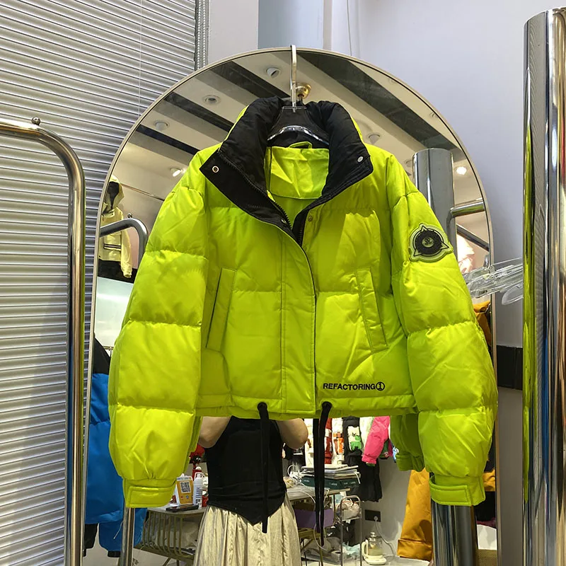 Letters Witte Eendendons Vrouwen Jas 2023 Nieuwe Winter Dikker Donsjacks Vrouwen Stand Kraag Hoge Kwaliteit Vrouwen Donsjacks H563